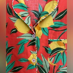 NWOT Printfresh Lg lemonzest pajama Top (only) in Marmalade